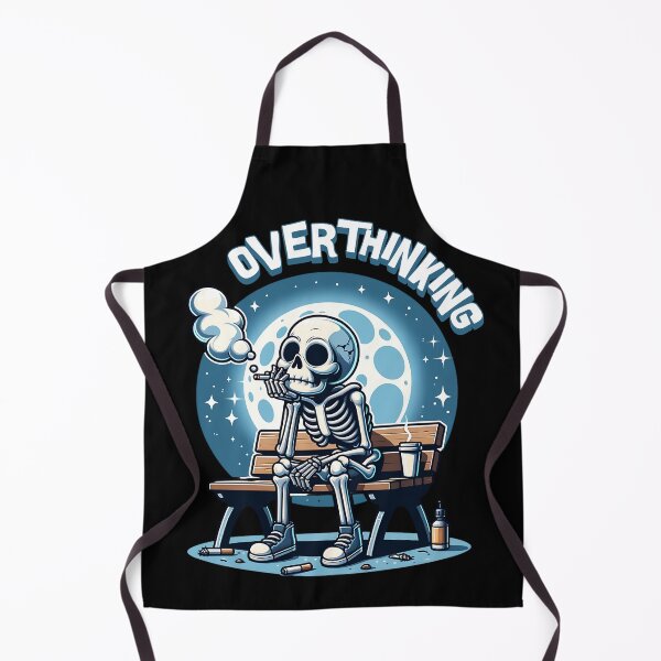 Item preview, Overthinking Skeleton - Sarcastic Dark Humor Gift designed and sold by InkyGenies.
