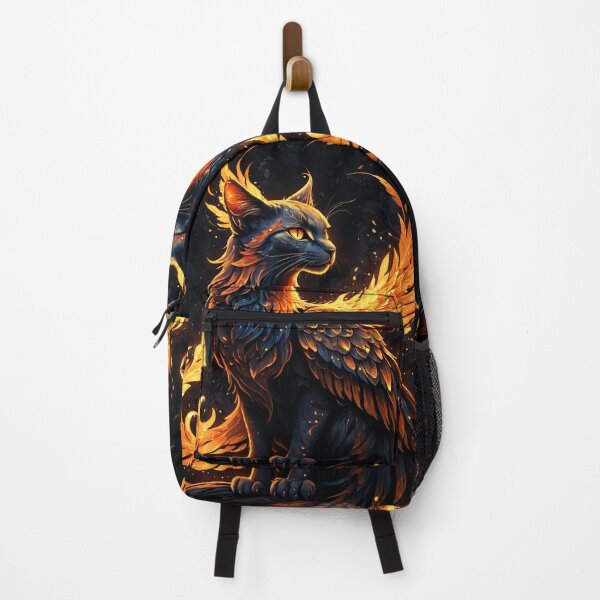 Item preview, Majestic Phoenix Cat with Fiery Wings designed and sold by ByteyCreatives.