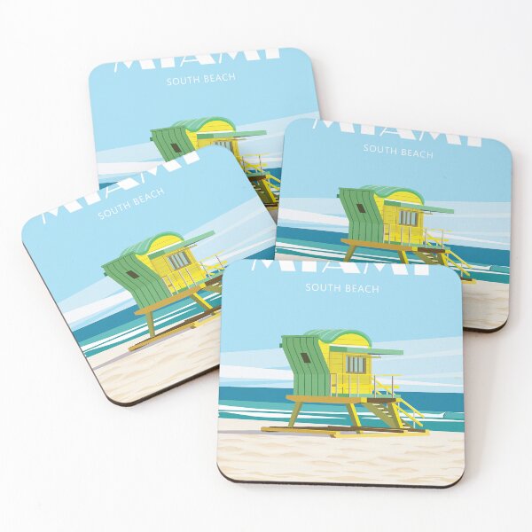 Item preview, vintage retro  Miami travel poster south beach designed and sold by Arctic frame studio.