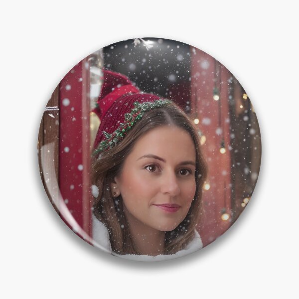 Item preview, Girl shopping in Christmas market designed and sold by Jennifer Morcom.