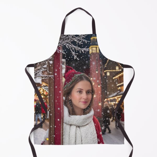 Item preview, Girl shopping in Christmas market designed and sold by Jennifer Morcom.