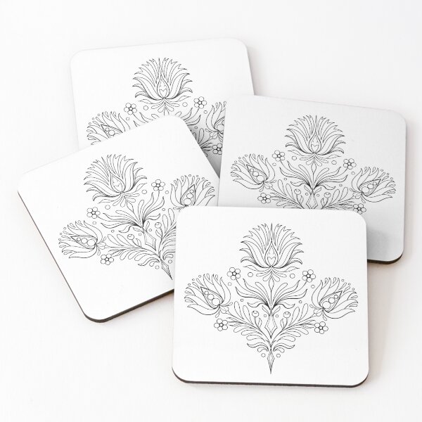 Item preview, Hungarian Folk art Flowers - Line design designed and sold by susyrdesign.