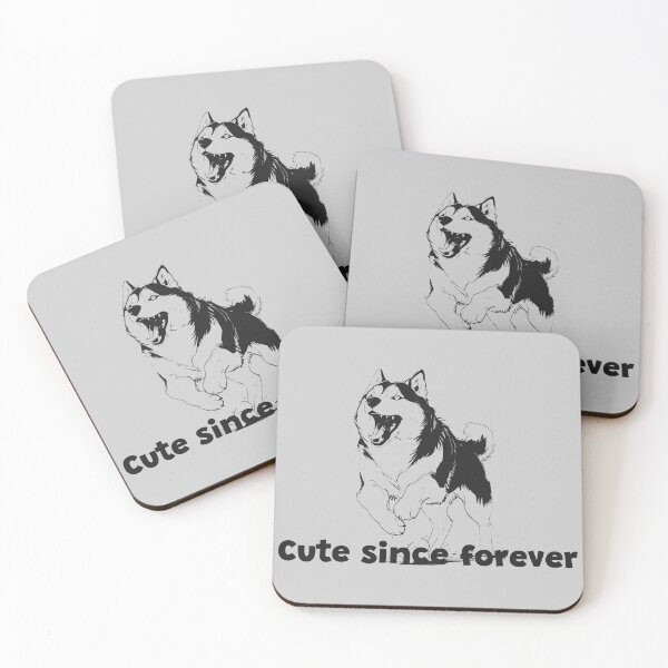 Item preview, Dibujo a tinta de un husky siberiano corriendo n.° 1 designed and sold by purrfect pattern.