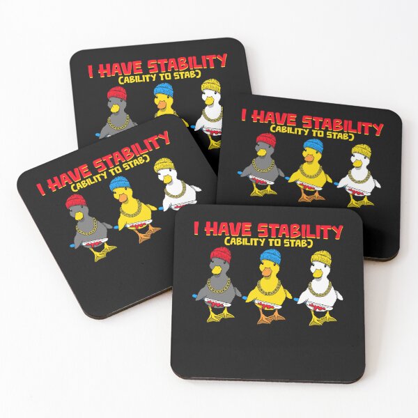 Item preview, Funny Novelty I Have Stability Ability To Stab Ducks Yellow Black White designed and sold by BBBLClo.