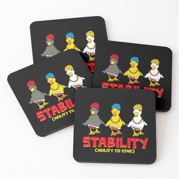 Item preview, Funny Novelty I Have Stability Ability To Stab Ducks Yellow Black White designed and sold by BBBLClo.