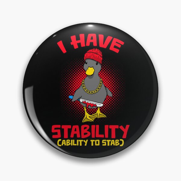 Item preview, Funny Novelty I Have Stability Ability To Stab Ducks Black designed and sold by BBBLClo.