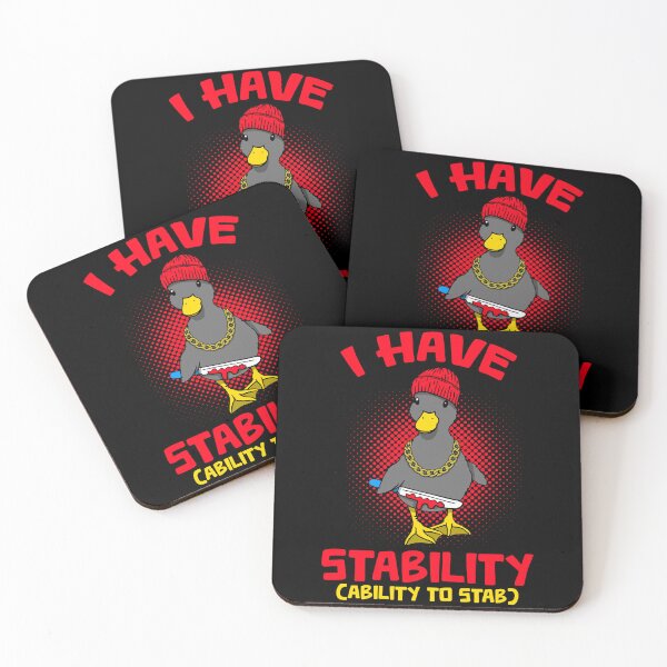 Item preview, Funny Novelty I Have Stability Ability To Stab Ducks Black designed and sold by BBBLClo.
