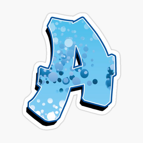 A - bubbles Sticker