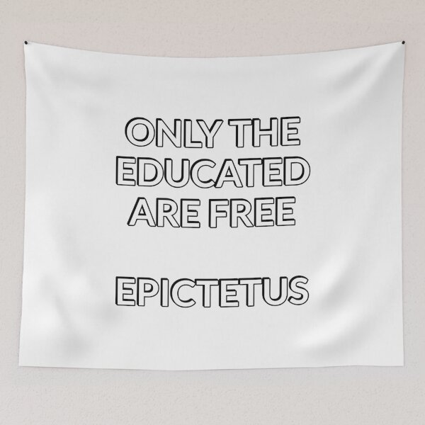 Item preview, Only the educated are free - Epictetus - philosopher quote designed and sold by Inspirationmotivation.