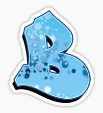 B - bubbles Sticker
