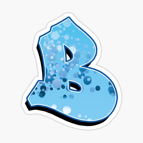 B - bubbles Sticker