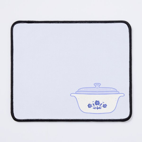 Item preview, Cooking dish with blue flowers corning ware inspired designed and sold by rizdrawings.