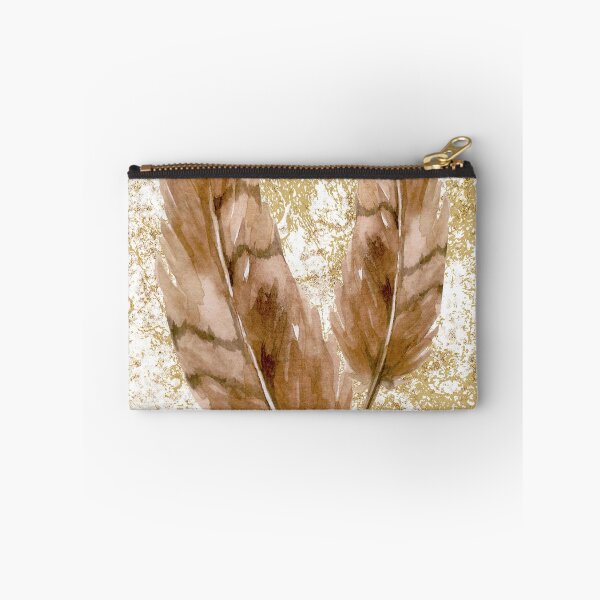 Item preview, «Digital Prints: Abstract Feathers in Brown Tones for a Boho Style Home» designed and sold by FunPrintCraft.
