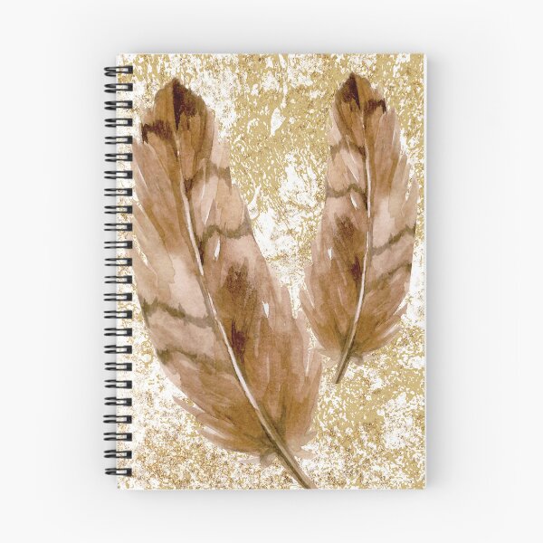 Item preview, «Digital Prints: Abstract Feathers in Brown Tones for a Boho Style Home» designed and sold by FunPrintCraft.
