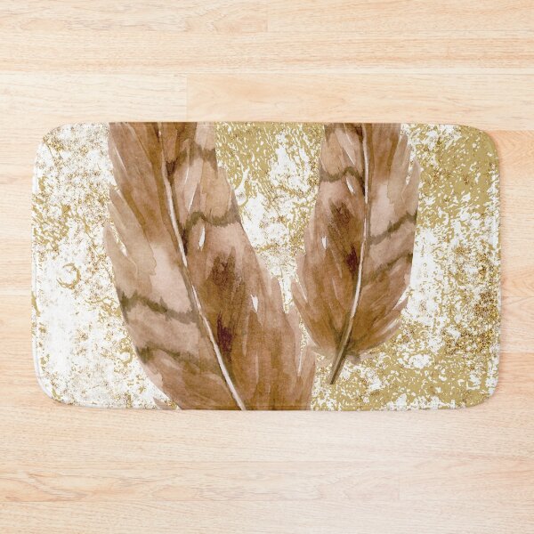 Item preview, «Digital Prints: Abstract Feathers in Brown Tones for a Boho Style Home» designed and sold by FunPrintCraft.