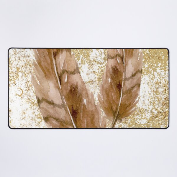 Item preview, «Digital Prints: Abstract Feathers in Brown Tones for a Boho Style Home» designed and sold by FunPrintCraft.