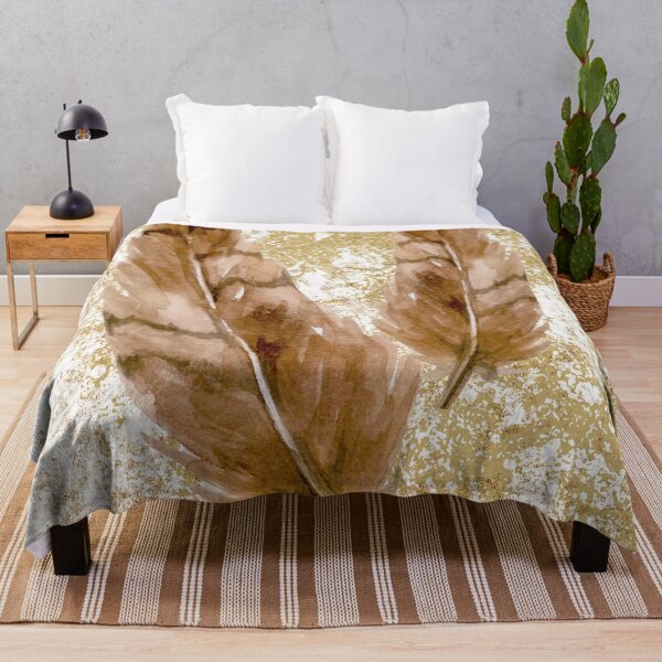 Item preview, «Digital Prints: Abstract Feathers in Brown Tones for a Boho Style Home» designed and sold by FunPrintCraft.