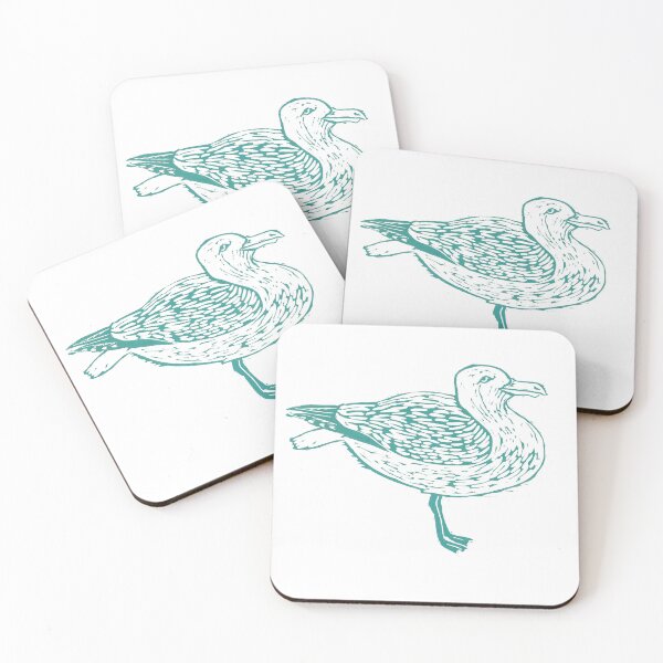 Item preview, block print of sea gull designed and sold by HelenDBVickers.