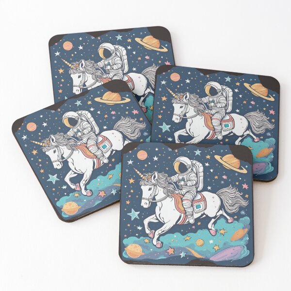 Item preview, astronaut riding a unicorn in outer space designed and sold by All-About-Life.