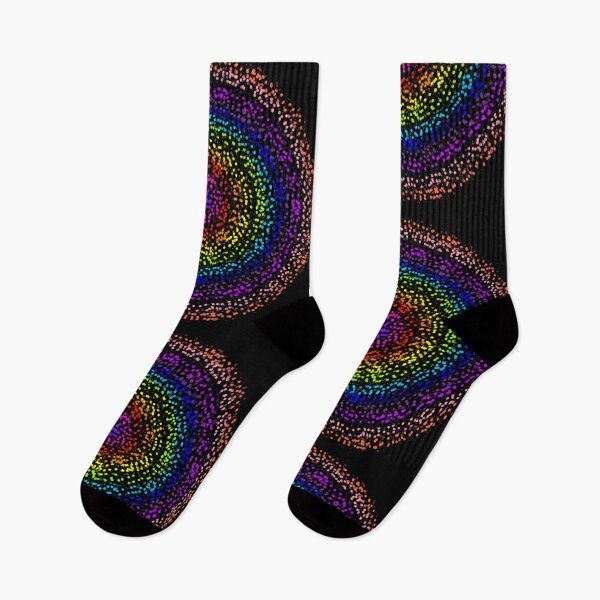 Item preview, Concentric rainbow colors dotted circles designed and sold by Stefrait-7.