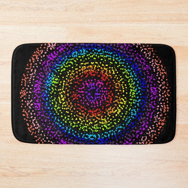 Item preview, Concentric rainbow colors dotted circles designed and sold by Stefrait-7.