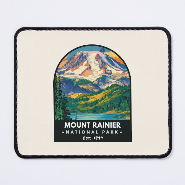 Item preview, Mount Rainier National Park, Vintage travel designed and sold by PinkandP.