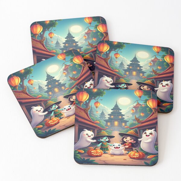 Item preview, Cute Thai Halloween: Friendly Ghosts and Smiling Spirits designed and sold by ThaiGallery.