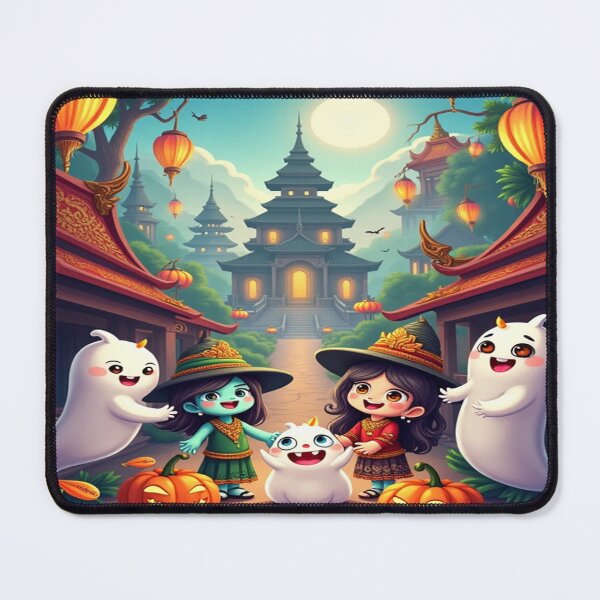 Item preview, Cute Thai Halloween: Friendly Ghosts and Smiling Spirits designed and sold by ThaiGallery.