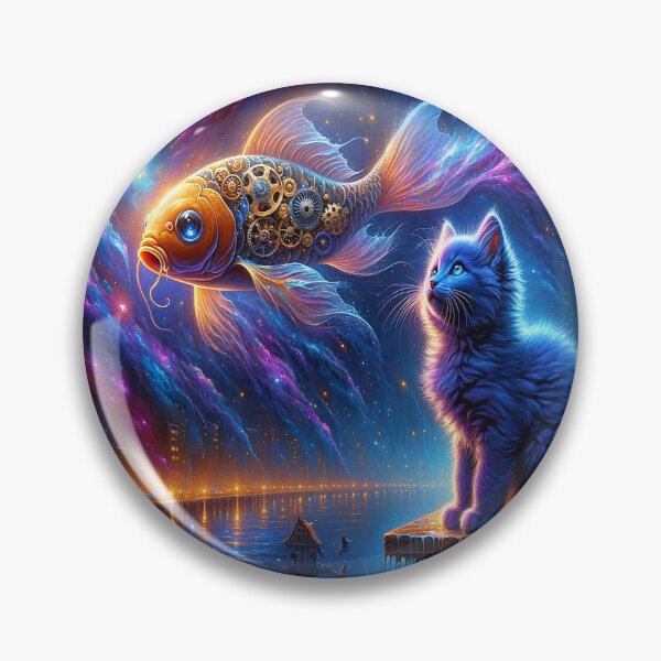 Item preview, Russian Blue and Mechanical Fish designed and sold by M-Y-A-R-T-.