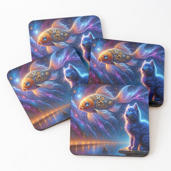 Item preview, Russian Blue and Mechanical Fish designed and sold by M-Y-A-R-T-.