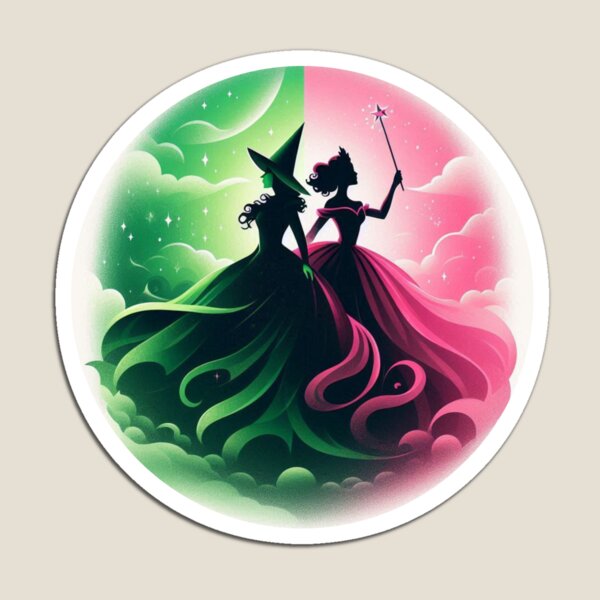 Elphaba & Glinda Wicked the Musical Defying Gravity Magnet