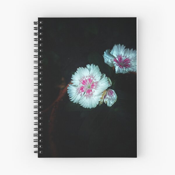 Item preview, White flowers with intricate pink patterns designed and sold by Kaegyn.