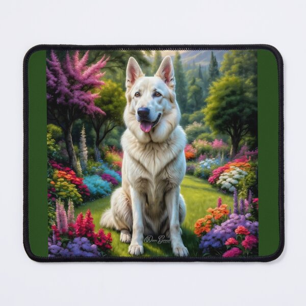 Item preview, Sasha White German Shepherd Dog Art designed and sold by Heart and Soul Studio.