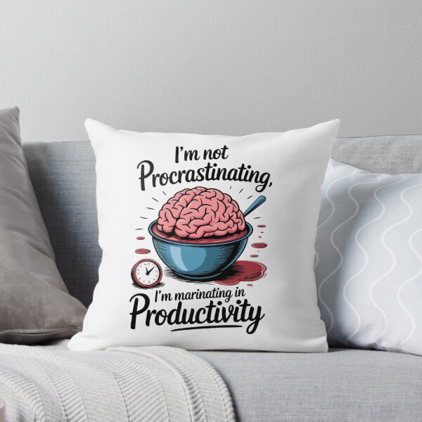 Aperçu de l'œuvre I'm Not Procrastinating, I'm Marinating in Productivity Brain Art créée et vendue par ObjCrea123.