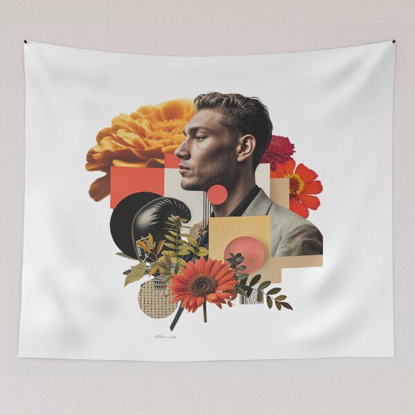 Item preview, Collage Wall Art T-shirt Design: Man with Boxing Gloves designed and sold by ForeverPrintsOK.