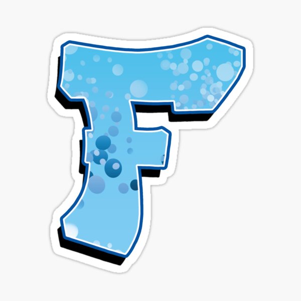 F - bubbles Sticker