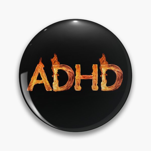 Item preview, On a black background the inscription "ADHD" - living fire. 1 designed and sold by My-fake-places.