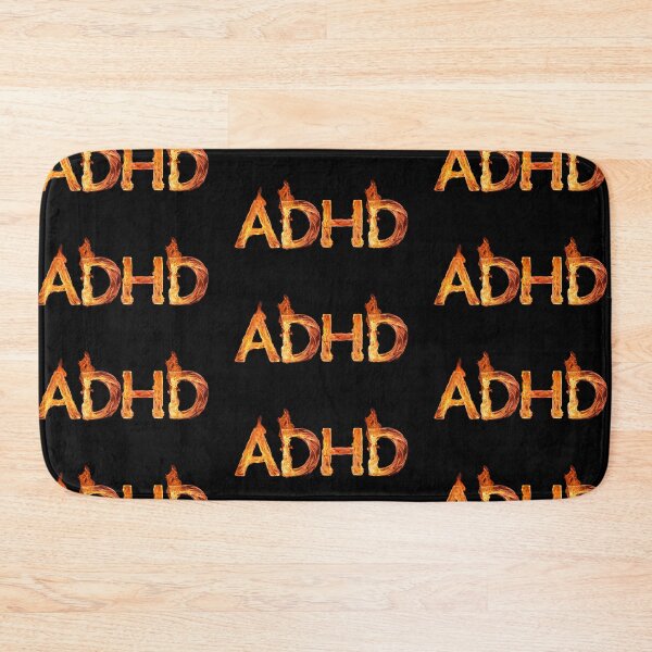Item preview, On a black background the inscription "ADHD" - living fire. 1 designed and sold by My-fake-places.