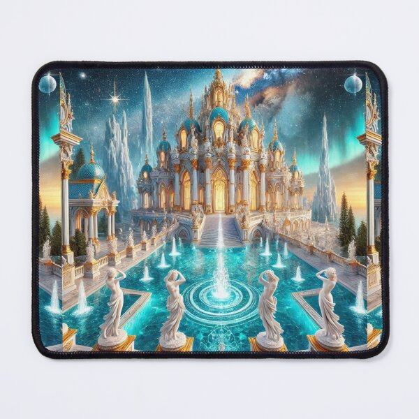 Item preview, Fantasy Opulent Ornate Castle in a Celestial Dream Paradise designed and sold by Meta2Physical.