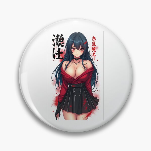 Item preview, Confident Anime Girl in Red & Black | Elegant & Mysterious | Japanese Manga Style Art designed and sold by Anime Shape.