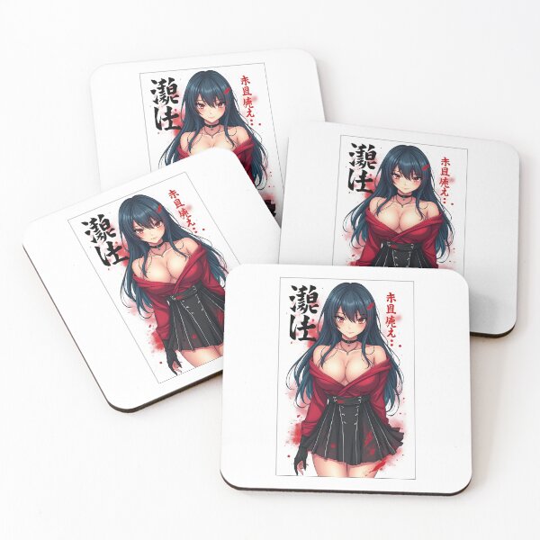 Item preview, Confident Anime Girl in Red & Black | Elegant & Mysterious | Japanese Manga Style Art designed and sold by Anime Shape.
