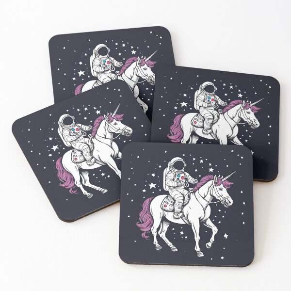 Item preview, Astronaut riding a unicorn in outer space  designed and sold by All-About-Life.