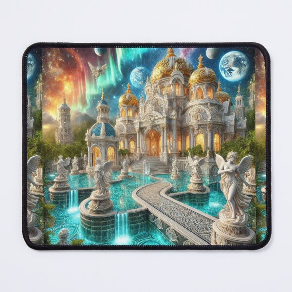 Item preview, Fantasy Opulent Ornate Castle in a Celestial Dream Paradise designed and sold by Meta2Physical.