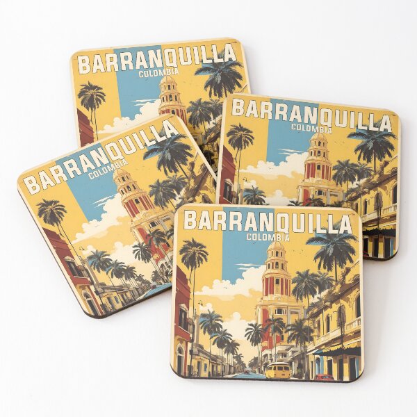 Item preview, Barranquilla Colombia Retro Vintage Poster Tourism  designed and sold by TravelersGems.