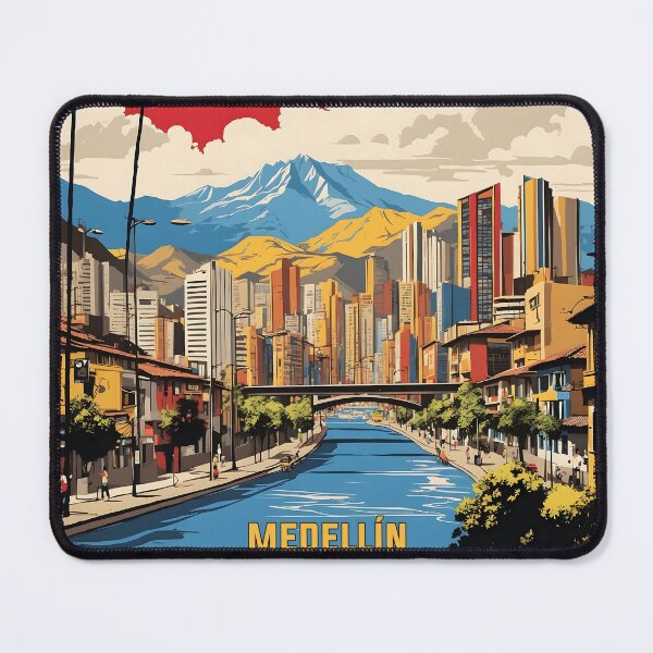 Item preview, Medellin Colombia Retro Vintage Poster Tourism  designed and sold by TravelersGems.