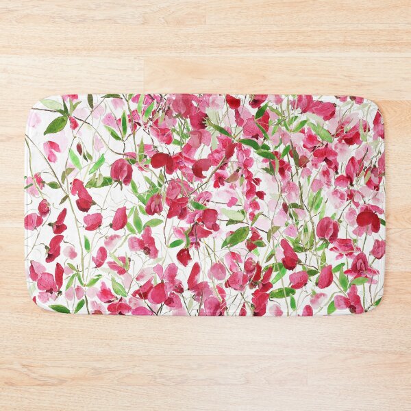 Item preview, hand painted magenta pink sweat peas  flowers pattern designed and sold by SelenePaintings .