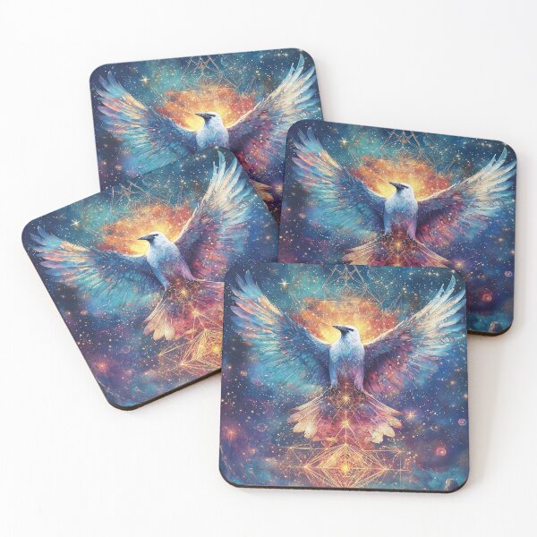 Item preview, Cosmic Awakening: Sirius Star, Sacred Geometry, and the Mystical White Raven designed and sold by Leylita Design.