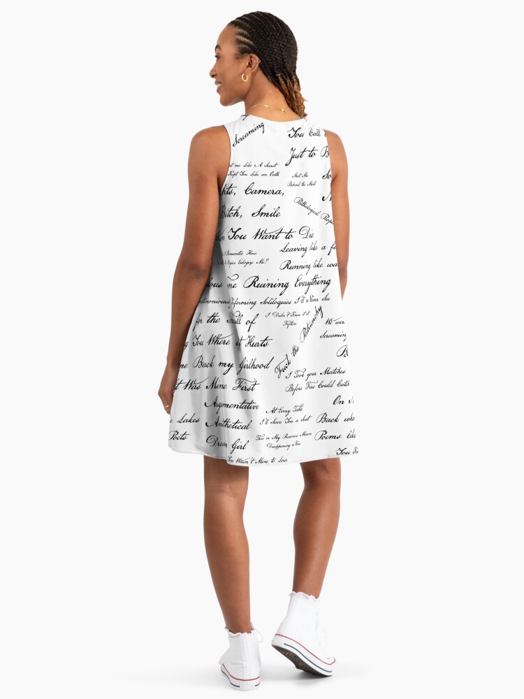 Taylor Swift Tortured Poets Eras Tour Dress Lyrics" A-Line Dress for Sale  by aeb551 | Redbubble