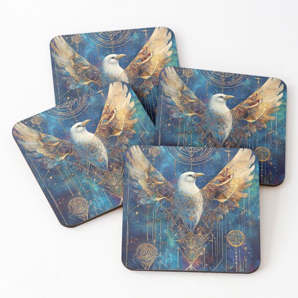 Item preview, Cosmic Awakening: Sirius Star, Sacred Geometry, and the Mystical White Raven designed and sold by Leylita Design.