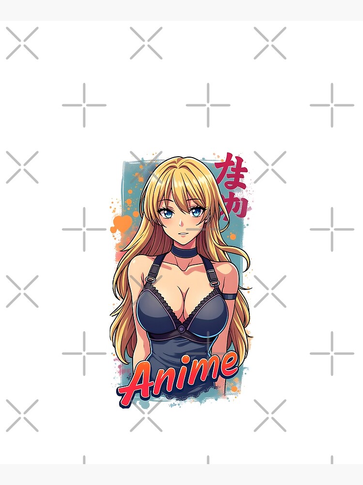 Blonde Bombshell Anime Waifu | Sexy Lingerie & Blue Eyes | Japanese Manga  Art